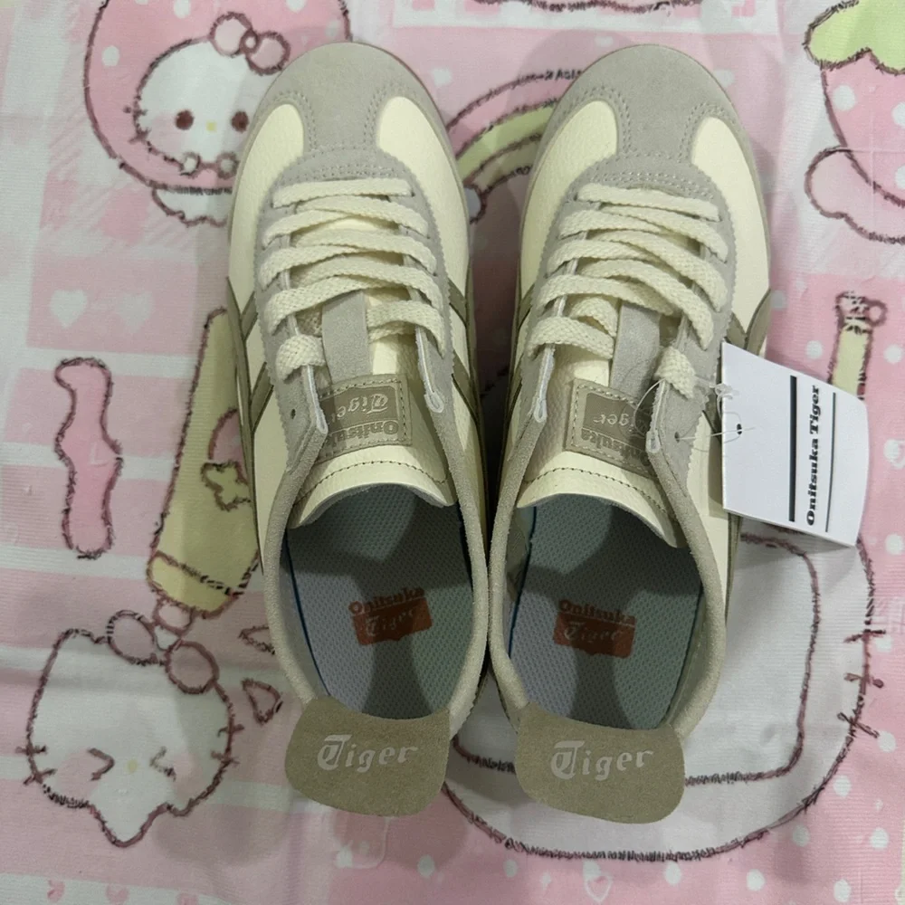 Onitsuka Tiger Beige and Cream Mexico 66 Sneakers